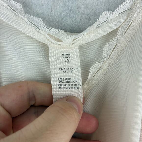 Vintage Ladies Nightgown Slip Dress Size 38 (Measured 34) Bridal Ivory Sexy READ - Picture 7 of 11